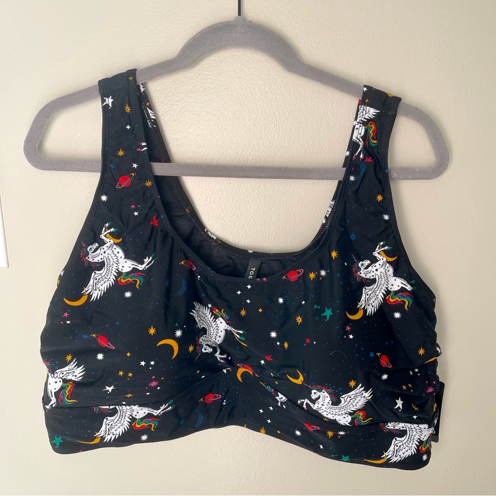 NWT Unicorn Bikini Top